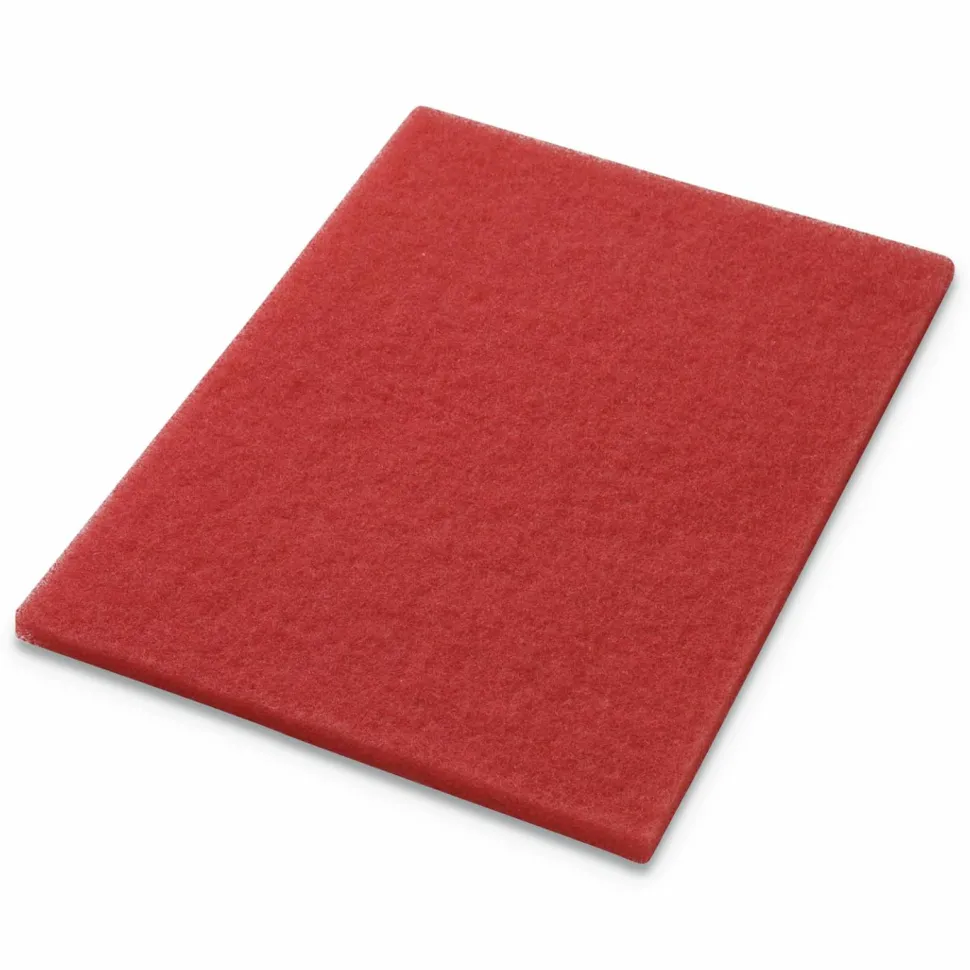 Americo Buffing Pads, 28 x 14, Red, 5/Carton