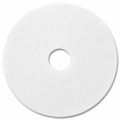 Americo Polishing Pad, 13" Diameter, White, 5/Carton
