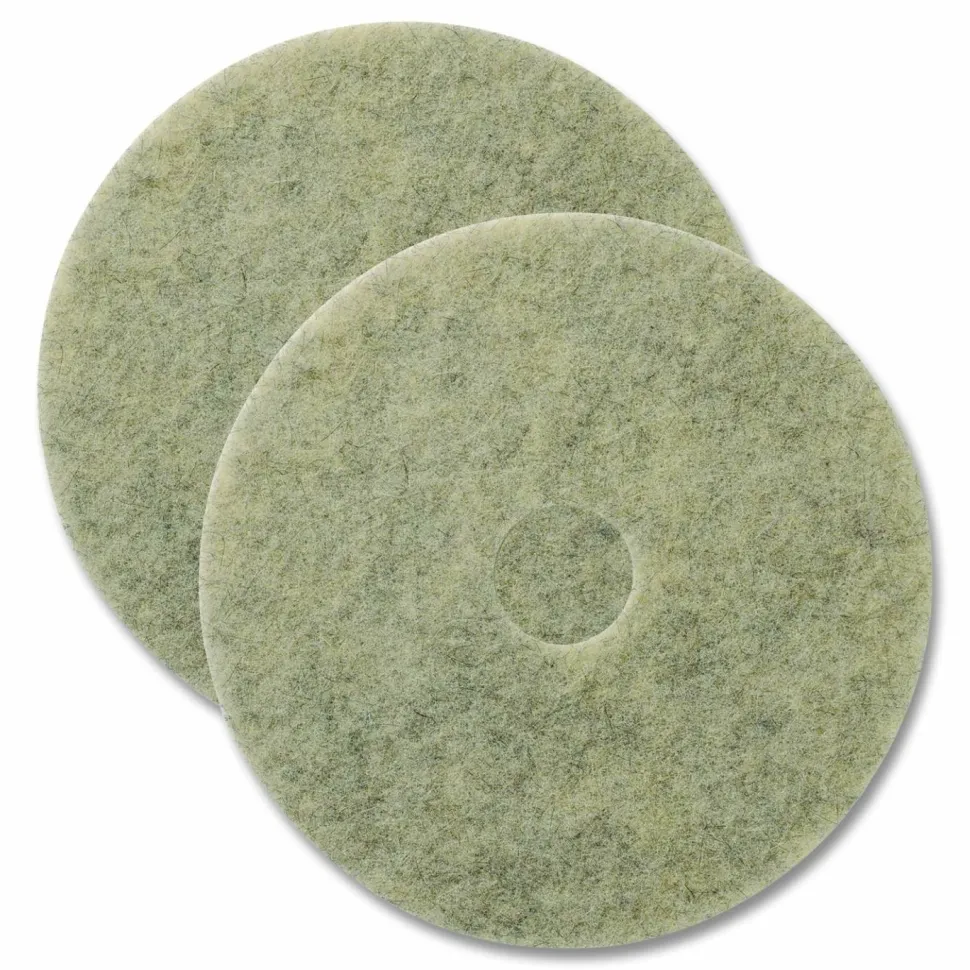 Americo Porko Plus Burnishing Pads, 27" Diameter, Brown, 2/Carton