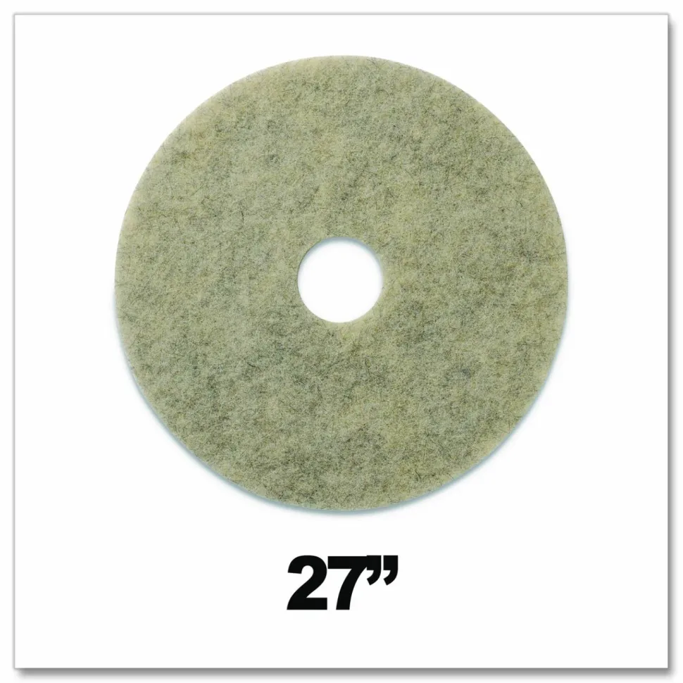 Americo Porko Plus Burnishing Pads, 27" Diameter, Brown, 2/Carton