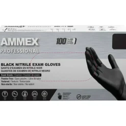 AMMEX Professional Black Nitrile Powder Free Exam X-Large Gloves