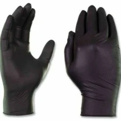AMMEX Professional Black Nitrile Powder Free Exam Large Gloves