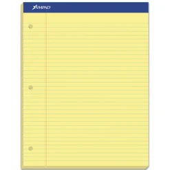 Ampad Double Sheet Pads, Narrow Rule, (100) Canary Yellow 8.5 x 11 Sheets