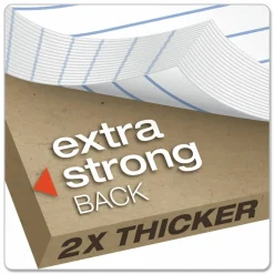 Ampad Evidence Dual Pad, 8 1/2" x 11 3/4", Law Ruled, 50 Sheets, White