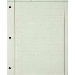 Ampad Green Tint Engineer's Quadrille Pad, 8 1/2" x 11", Quadrille Ruled, 200 Sheets, Green