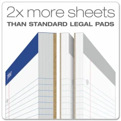 Ampad Perforated 3-Hole Punched Dual Writing Pad, Legal Wide Rule, 8 1/2