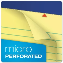 Ampad Perforated Ruled Pads - 50 Sheets - Stapled - 0.28" Ruled - 5"x8" Sheet Size - Dark Blue Binding - 20204