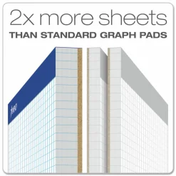 Ampad Quad-Ruled Double Sheet Writing Pad, Letter Size, 100 Sheets