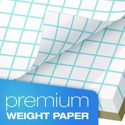 Ampad 2-Sided Pads, 8 1/2" x 11", Quadrille Ruled, 50 Sheets, White
