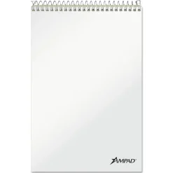 Ampad Steno Pads, Green Cover, Gregg Rule, (80) Green-Tint 6 x 9 Sheets, 6/Pack