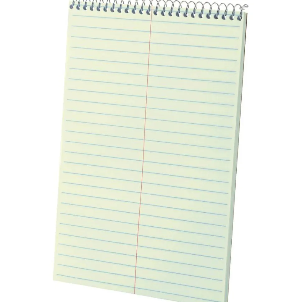 Ampad Steno Pads, Tan Cover, Gregg Rule, (80) Green-Tint 6 x 9 Sheets