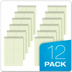 Ampad Steno Pads, Tan Cover, Gregg Rule, (60) Green-Tint 6 x 9 Sheets