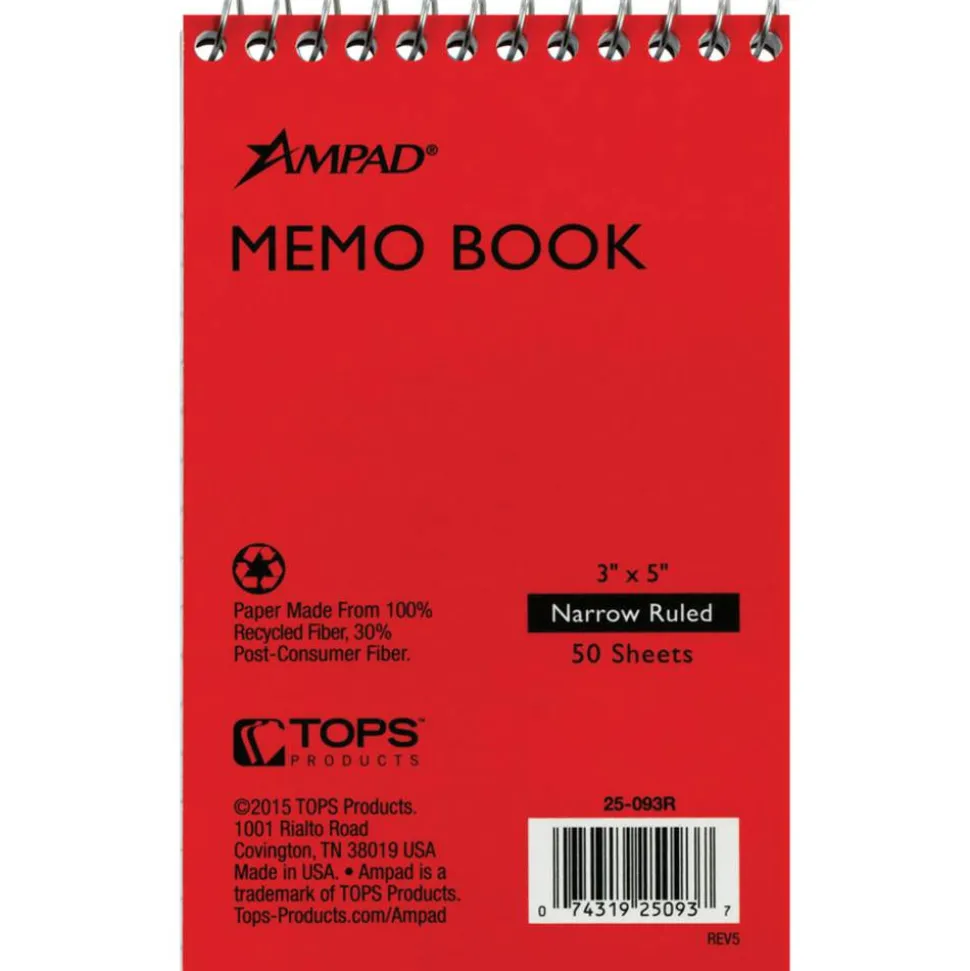 Ampad Topbound Memo Notebooks