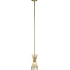 Andromeda 7" Wide Starburst Pendant with Metal Shade in Brass/Brass