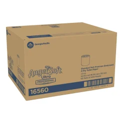 Angel Soft by GP PRO, 2 Ply, Professional Series Standard Roll Toilet Paper, 4x4, Recycled, White, 400 Sheets, 60 Rolls per Case