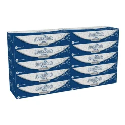 Angel Soft by GP PRO Ultra Professional Series 2-Ply Facial Tissue, Flat Box, White, 125 Tissues Per Box, 10 Boxes