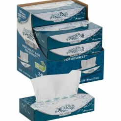 Angel Soft by GP PRO Ultra Professional Series 2-Ply Facial Tissue, Flat Box, White, 125 Tissues Per Box, 10 Boxes