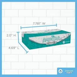 Angel Soft Professional Series 2-Ply Facial Tissue, Flat Box, White, 10% Recycled Fiber, 30 Boxes Per Case, 100 Sheets Per Box