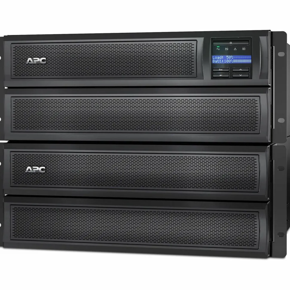 APC Smart-UPS X, Line Interactive, 3kVA, Rack/tower convertible 4U, 208V, 2x NEMA L6-20R+4x IEC C13+2x IEC C19, SmartSlot,Extended runtime,Short depth