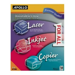 Apollo Multifunction Universal Film Without Stripe, 8 1/2" x 11", Pack Of 50