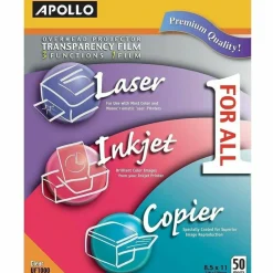 Apollo Multifunction Universal Film Without Stripe, 8 1/2" x 11", Pack Of 50