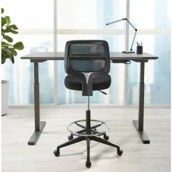 Architect Desk Lamp, Adjustable, 21-1/2"H, Black/Silver