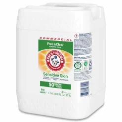 Arm & Hammer HE Compatible Liquid Detergent, Free and Clear/Unscented, 640 Loads, 5 gal Jug