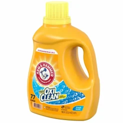Arm & Hammer OxiClean Concentrated Liquid Laundry Detergent, Fresh Scent, 100.5 oz Bottle, 4/Carton