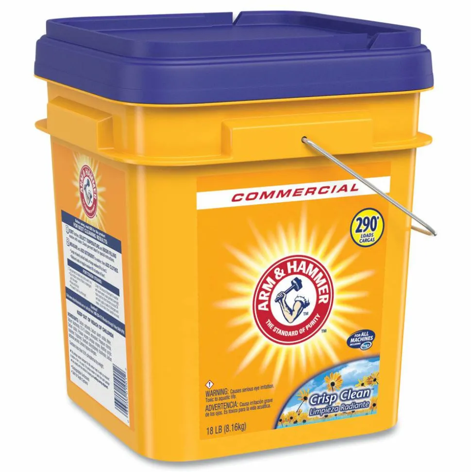 Arm & Hammer Powder Laundry Detergent, Crisp Clean Scent, 18 lb Pail