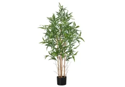 Artificial Plant, 50" Tall, Bamboo Tree, Indoor, Faux, Fake, Floor, Greenery, Potted, Decorative, Green Leaves, Black Pot