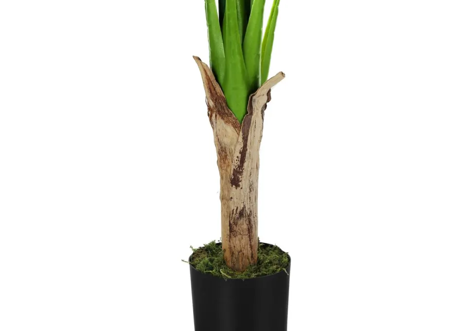 Artificial Plant, 43" Tall, Banana Tree, Indoor, Faux, Fake, Floor, Greenery, Potted, Real Touch, Decorative, Green Leaves, Black Pot