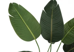 Artificial Plant, 44" Tall, Bird Of Paradise Tree, Indoor, Faux, Fake, Floor, Greenery, Potted, Decorative, Green Leaves, Black Pot