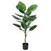 Artificial Plant, 54" Tall, Dieffenbachia Tree, Indoor, Faux, Fake, Floor, Greenery, Potted, Real Touch, Decorative, Green Leaves, Black Pot