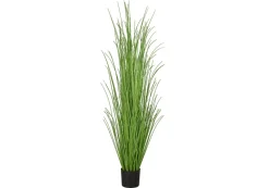 Artificial Plant, 47" Tall, Grass Tree, Indoor, Faux, Fake, Floor, Greenery, Potted, Real Touch, Decorative, Green Grass, Black Pot