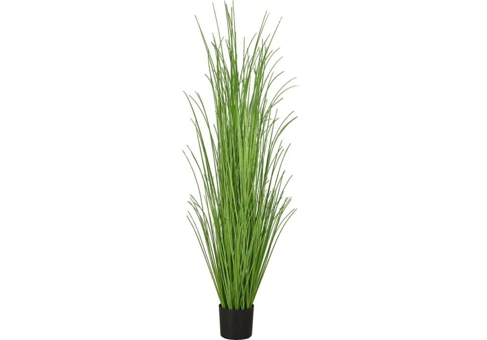 Artificial Plant, 47" Tall, Grass Tree, Indoor, Faux, Fake, Floor, Greenery, Potted, Real Touch, Decorative, Green Grass, Black Pot