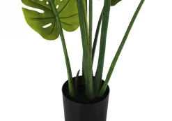 Artificial Plant, 45" Tall, Monstera Tree, Indoor, Faux, Fake, Floor, Greenery, Potted, Real Touch, Decorative, Green Leaves, Black Pot