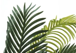 Artificial Plant, 47" Tall, Palm Tree, Indoor, Faux, Fake, Floor, Greenery, Potted, Real Touch, Decorative, Green Leaves, Black Pot