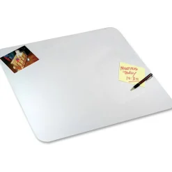 Artistic Eco-Clear Desk Pad With Antimicrobial Protection, 19"H x 24"W, Frosted Clear