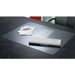 Artistic Krystal Antimicrobial Desk Pad - Rectangular - 36" Width x 20" Depth - Vinyl - Clear