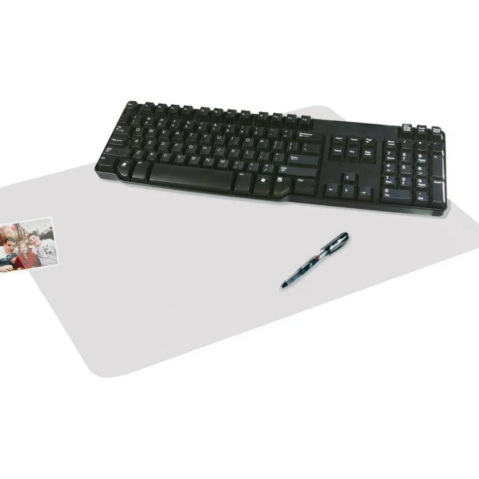 Artistic Krystal Antimicrobial Desk Pad - Rectangular - 36" Width x 20" Depth - Vinyl - Clear