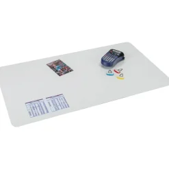 Artistic KrystalView Desk Pad With Antimicrobial Protection, 22" x 17", Clear