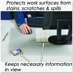 Artistic KrystalView Desk Pad With Antimicrobial Protection, 22