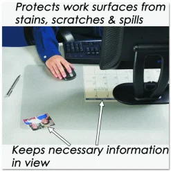Artistic KrystalView Desk Pad With Antimicrobial Protection, 36