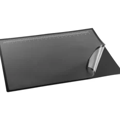 Artistic Logo Pad Desk Organizer, 20" x 31", Black/Clear