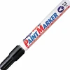Artline Paint Marker, Bullet Point, 2.3 mm, Aluminum Barrel, Black Ink