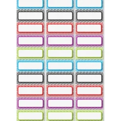Ashley Dry Erase Chevron Nameplate Magnets, Multicolored, 30 Pieces