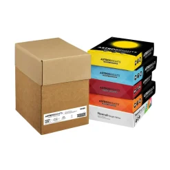 Astrobrights Cardstock, Assorted Colors, Letter (8-1/2" x 11"), 65 Lb, 250 Sheets Per Ream, Case Of 5 Reams