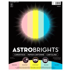 Astrobrights Color Card Stock, Assorted Colors, Letter (8.5" x 11"), 65 Lb, Pack Of 250