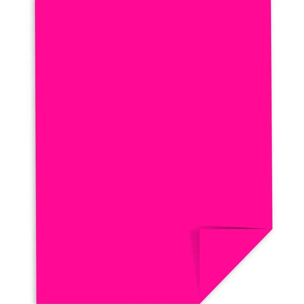 Astrobrights Color Cardstock, 65 lb Cover Weight, 8.5 x 11, Fireball Fuchsia, 250/Pack