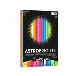 Astrobrights Color Cardstock, 65 lb Cover Weight, 8.5 x 11, Assorted Colors, 100/Pack